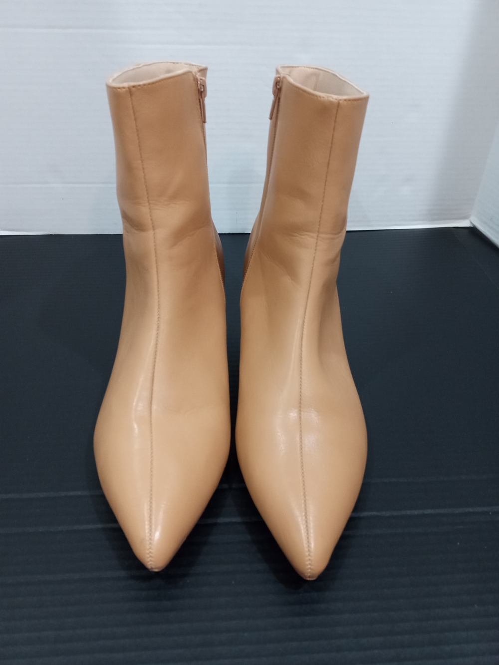 Journee Collection Tan Pointed Toe Ankle Booties